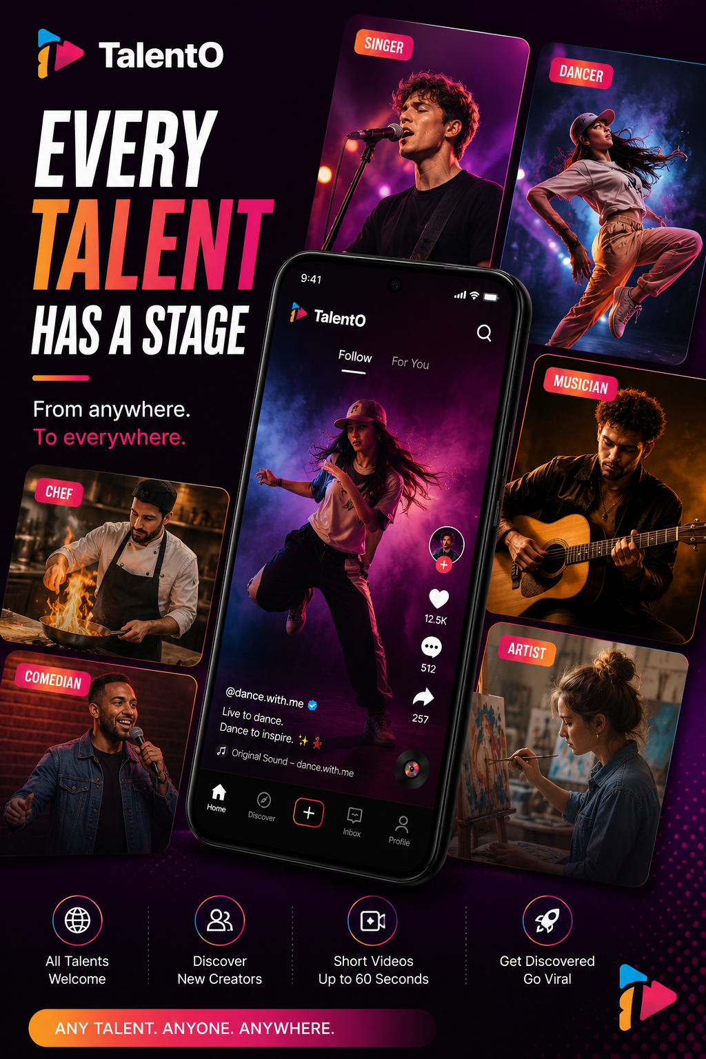 Creator platform campaign designed by Postivo for Talento